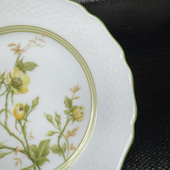 AK Kaiser Germany Porcelain Dish Plate 6inch Plates Dishes Yellow Flowers Set 3 - Picture 6 of 11